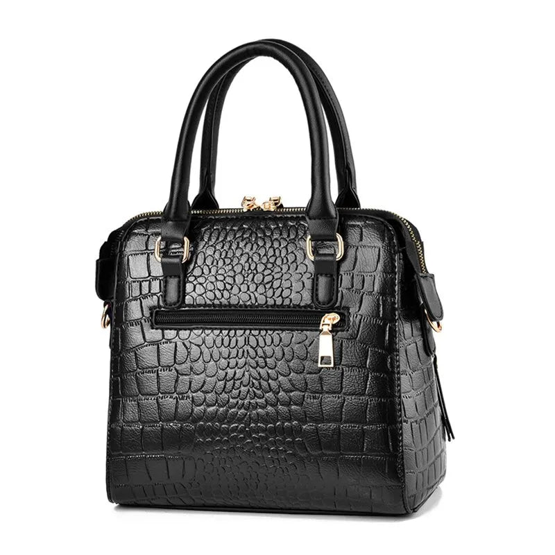 Sac fourre-tout de luxe en peau de crocodile pour femme