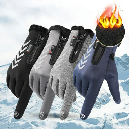 Gants de Cyclisme d'Hiver pour Homme - Étanches, Antidérapants, Chauds et Confortables