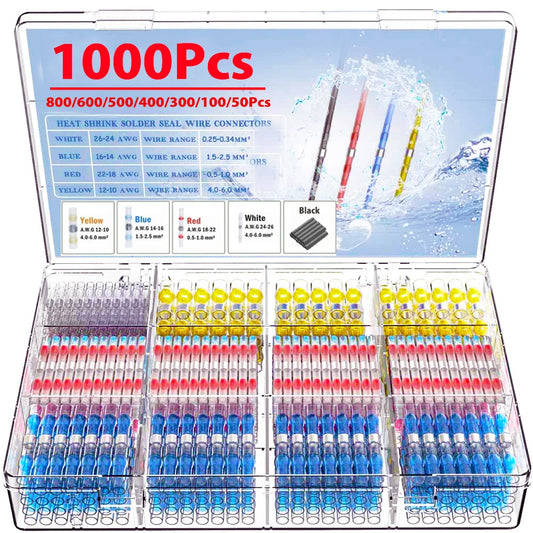 Lot de 1000 Connecteurs de fils à souder thermo rétractables