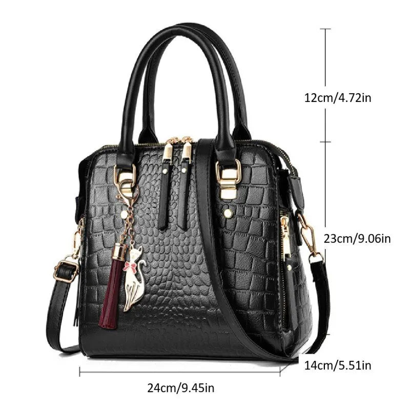 Sac fourre-tout de luxe en peau de crocodile pour femme